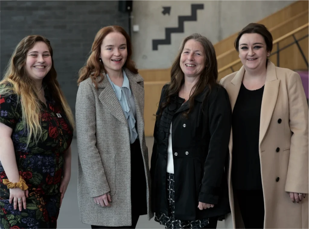 Image of doctoral students Carrie Grennan, Claire Hefferon, Carroll Keoghan and Laura McGrath